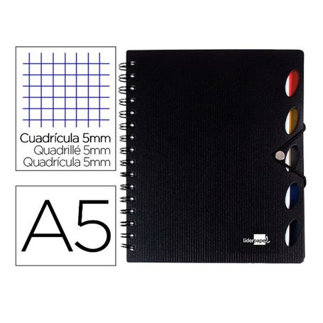 Carnet de Notes Liderpapel BJ36 A4 Noir