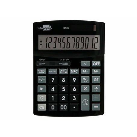 Calculatrice Liderpapel XF29 Noir Plastique