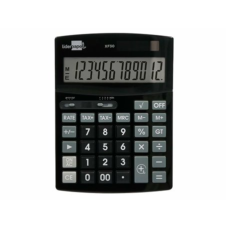 Calculatrice Liderpapel XF30 Noir Plastique