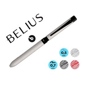 stylo à encre liquide Belius BB185 Argenté 1 mm