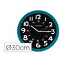 Horloge Murale Q-Connect KF11214 Ø 30 cm Bleu Aluminium Plastique Moderne