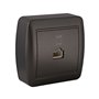 Prise téléphone et ADSL Solera Mural Graphite RJ45