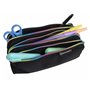 Trousse Fourre-Tout Triple Exacompta Rainbow Noir 22,5 x 8 x 10 cm (6 Unités)