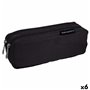 Trousse Fourre-Tout Double Exacompta Noir 22 x 9 x 6 cm (6 Unités)