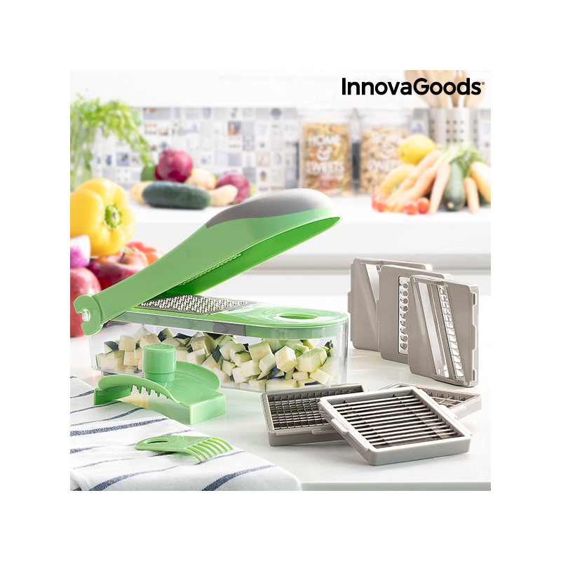 Coupe-Légumes, Râpe et Mandoline avec Recettes et Accessoires 7 en 1 Choppie Expert InnovaGoods