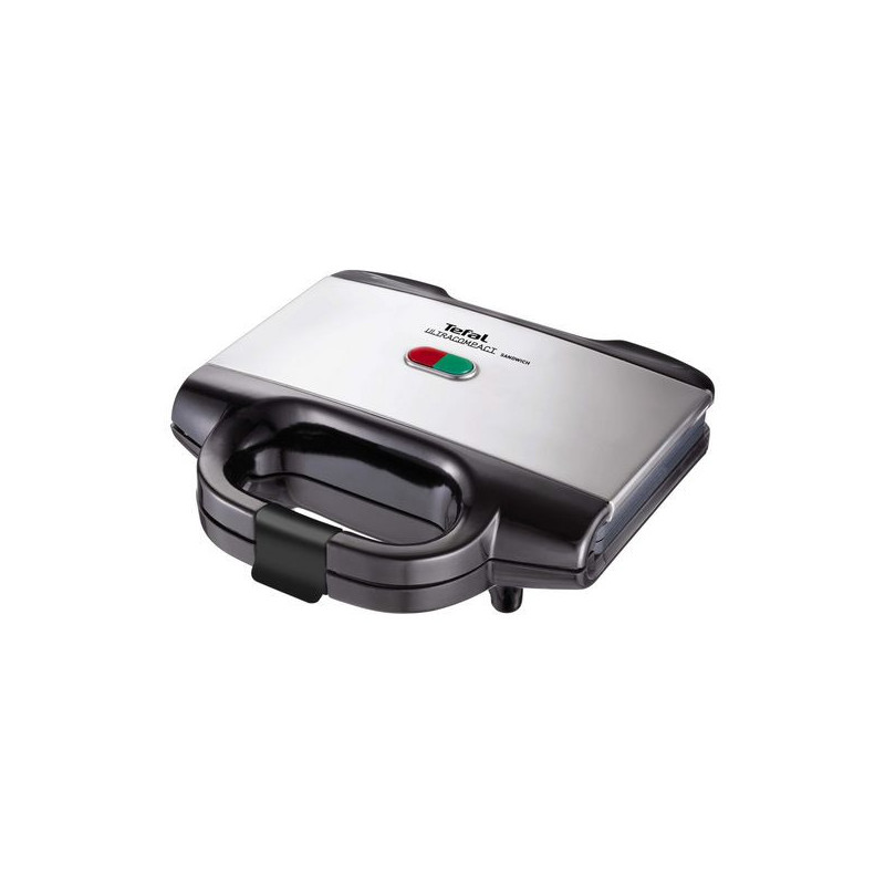 Tefal Ultracompact gaufrier et appareil à croque-monsieur 700 W Noir, Acier inoxydable