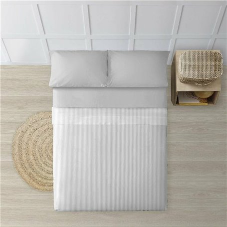 Jeu de draps Decolores Papamoa Raya Gris 175 Fils