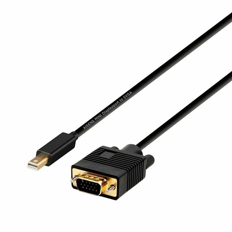 Aisens A125-0362 câble vidéo et adaptateur 2 m Mini DisplayPort VGA Noir