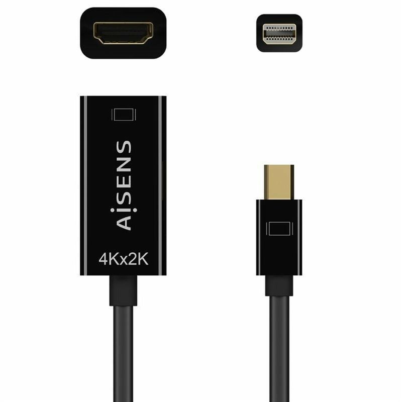 Aisens A125-0643 câble vidéo et adaptateur 0,15 m Mini DisplayPort HDMI Type A (Standard) Noir