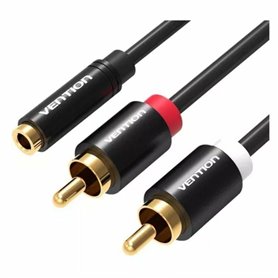 Câble Audio Jack vers RCA Vention VAB-R01-B200 2 m Câble Audio Jack vers RCA Vention VAB-R01-B200 2 m