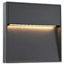 vidaXL 2 pcs Appliques murales LED d'extérieur 3 W Noir Carré