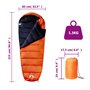 vidaXL Sac de couchage momie pour adultes camping 3 saisons