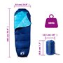 vidaXL Sac de couchage momie pour adultes camping 3 saisons
