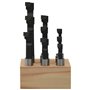 vidaXL Cutters de perçage 9 pcs 12 mm à base de bois