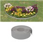 vidaXL Bordure de jardin gris 10 m 15 cm polyéthylène