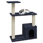 vidaXL Arbre à chat avec griffoirs en sisal Gris foncé 70 cm