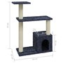 vidaXL Arbre à chat avec griffoirs en sisal Gris foncé 70 cm