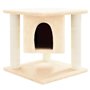 vidaXL Arbre à chat avec griffoirs en sisal Crème 37 cm