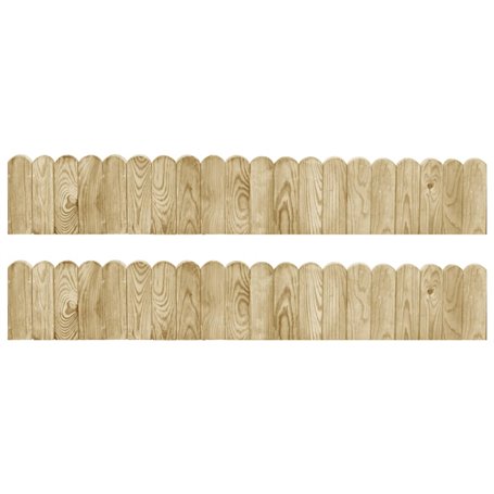 vidaXL Rouleaux de bordure 2 pcs 120 cm Bois de pin imprégné