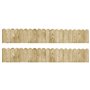 vidaXL Rouleaux de bordure 2 pcs 120 cm Bois de pin imprégné