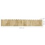 vidaXL Rouleaux de bordure 2 pcs 120 cm Bois de pin imprégné
