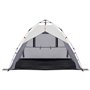 vidaXL Tente de plage 3 personnes gris libération rapide imperméable
