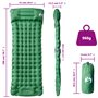 vidaXL Matelas de camping autogonflant avec oreiller 1 personne vert