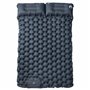 vidaXL Matelas de camping autogonflant avec oreillers 2 personnes gris