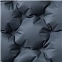 vidaXL Matelas de camping autogonflant avec oreillers 2 personnes gris