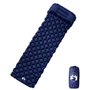 vidaXL Matelas de camping gonflable et oreiller 1 personne bleu marine