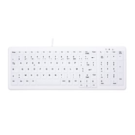 CHERRY AK-C7000 clavier USB AZERTY Français Blanc