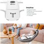 Babymoov Balancelle bébé électrique Swoon Motion, Assise a 360°, Zinc
