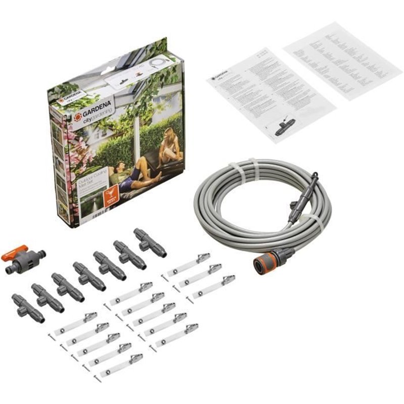 Image secondaire de Kit brumisateur pour terrasses et balcons GARDENA - Débit max 13l/h - Kit complet prêt à l'emploi