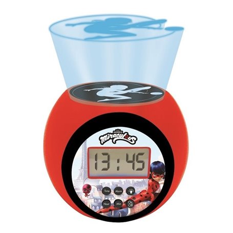Réveil projecteur Miraculous - LEXIBOOK - Enfant - Rouge - Pile - 3 ans et plus