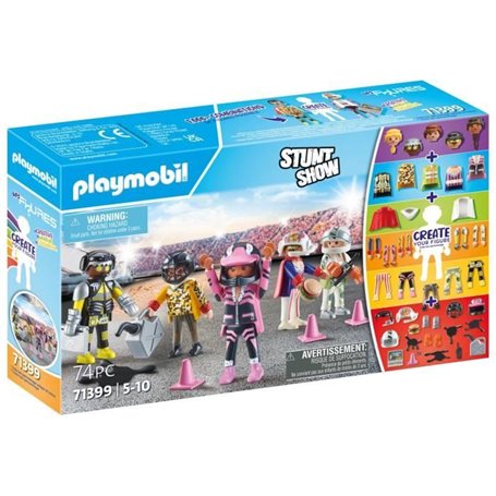 PLAYMOBIL - My Figures : Cascadeurs - Stunt Show - 74 pieces - Des 5 ans