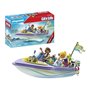 PLAYMOBIL - Mariés et bateau - City Life - Découvre les océans avec les mariés - Coffre de rangement - Des 4 ans
