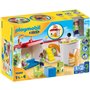 PLAYMOBIL - Garderie transportable - Bleu - Playmobil 1.2.3 - Pour Enfant de 18 mois et plus