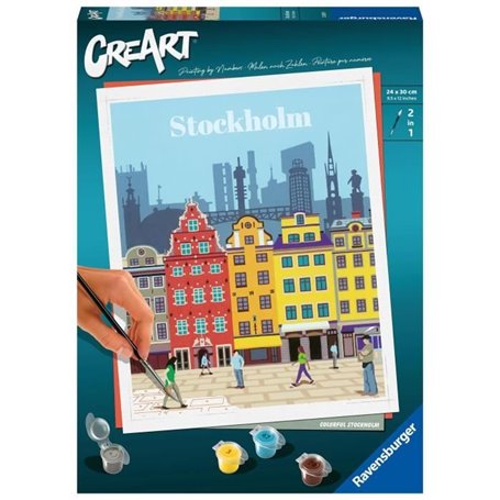 CreArt Stockholm 24x30 cm - Peinture par numéros  Des 12 ans  Ravensburger - 23520