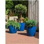 Bac a fleurs rond RIVIERA EVA NEW - Plastique - Diametre 46 cm - Bleu