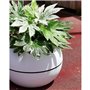 Bac a fleurs rond RIVIERA GRANIT BOULE - Plastique - Diametre 50 cm - Blanc