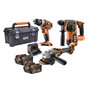 Pack perceuse a percussion + perforateur BL + meuleuse 125 BL - AEG POWERTOOLS - Avec batteries et caisse de rangement 37 L