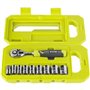 Coffret 1 clé 90 dents (angle de reprise 4°), 8 douilles (de 8 a 15 mm) et adaptateur 1/4'' -+ 3/8'' - Compatible avec R