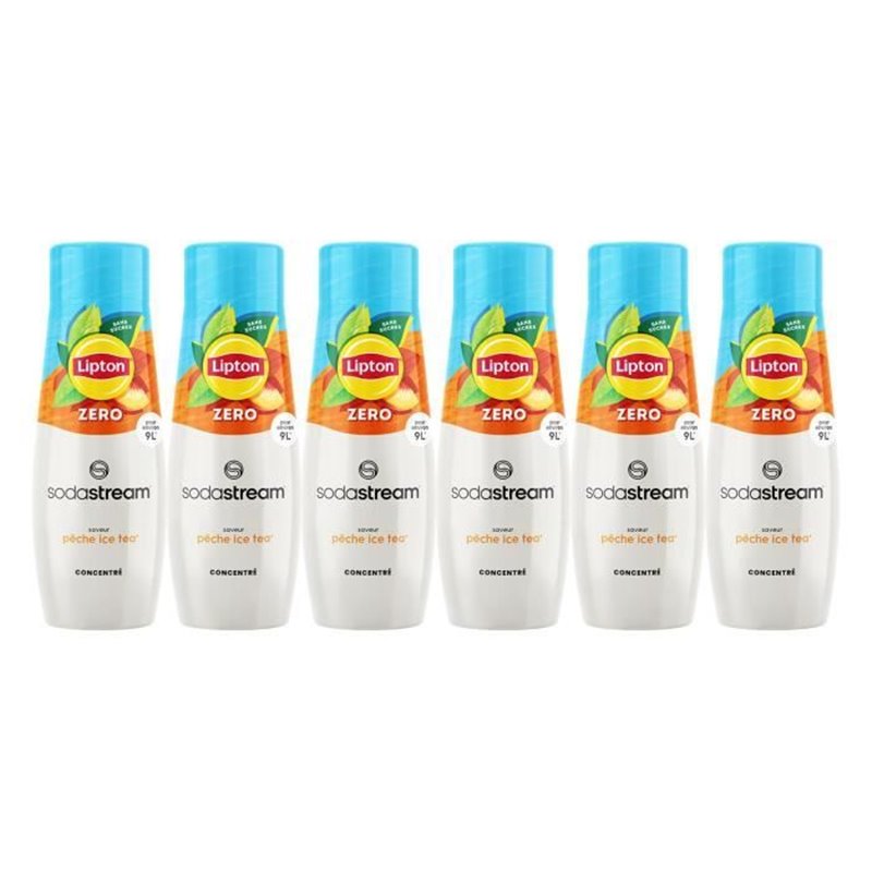 Image secondaire de Lot de 6 Concentrés Lipton Ice Tea saveur Peche zéro sucres SODASTREAM - 440ml