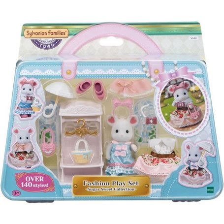 Sylvanian Families La valisette de mode et grande sur souris marshmallow
