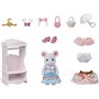 Sylvanian Families La valisette de mode et grande sur souris marshmallow