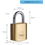 Cadenas laiton - YALE - Y110B/20/111/4 - 20mm - Anse acier - 3 clés