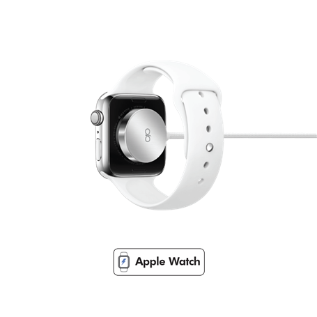 Chargeur induction + USB C pour Watch Compatible MagSafe 3W Blanc Force Power