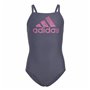 Maillot de Bain Fille Adidas Big Logo Bleu