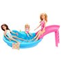 Barbie - Poupée et accessoires - Coffret poupée blonde avec piscine