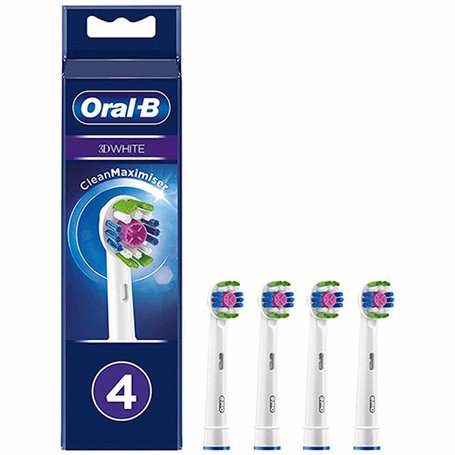 Oral-B 3D White 80339410 tête de brosses 4 pièce(s) Blanc